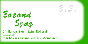 botond szaz business card